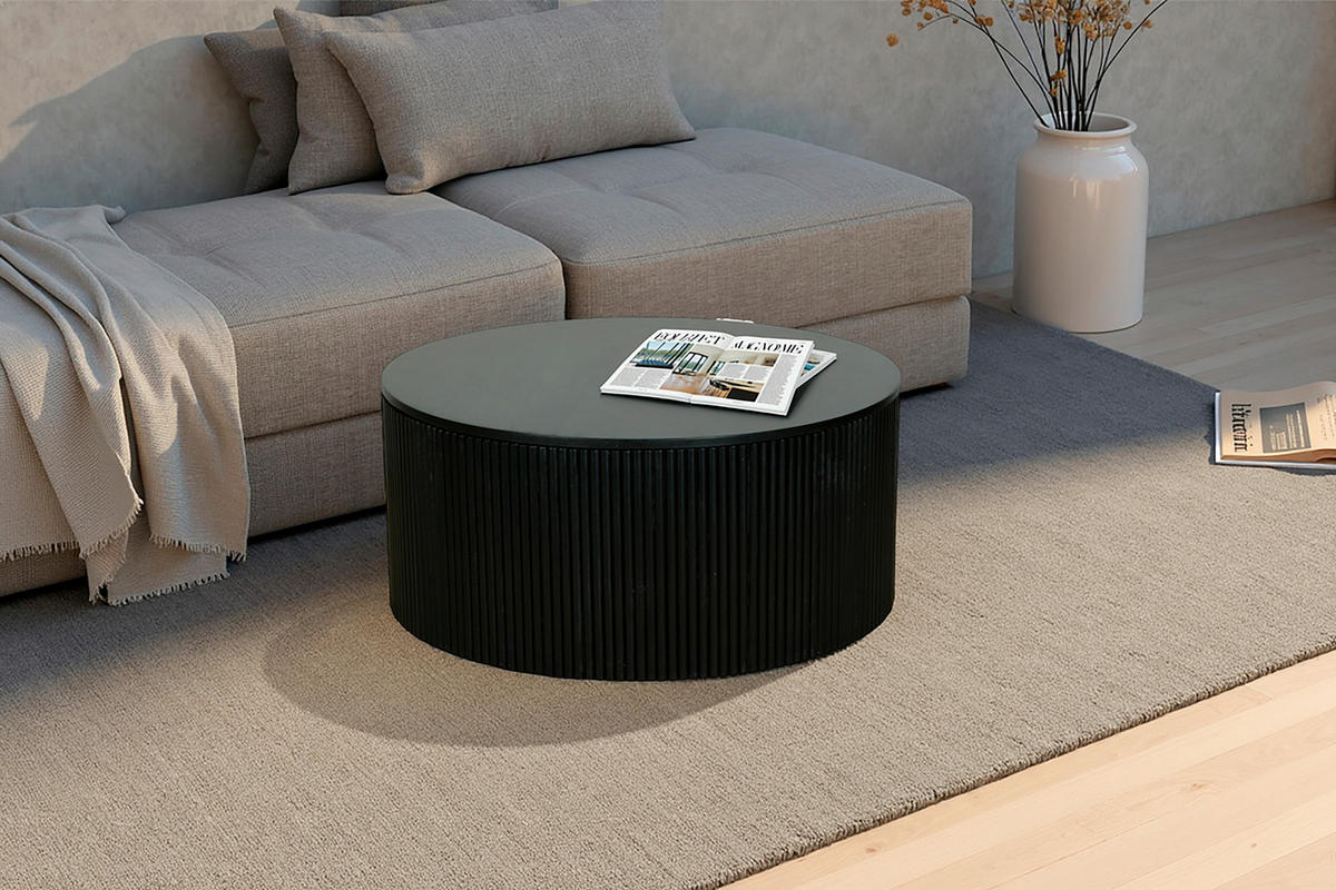 Couchtisch OWEN schwarz H/D: ca. 36x80 cm OWEN - schwarz (80,00/36,00cm) - byLIVING