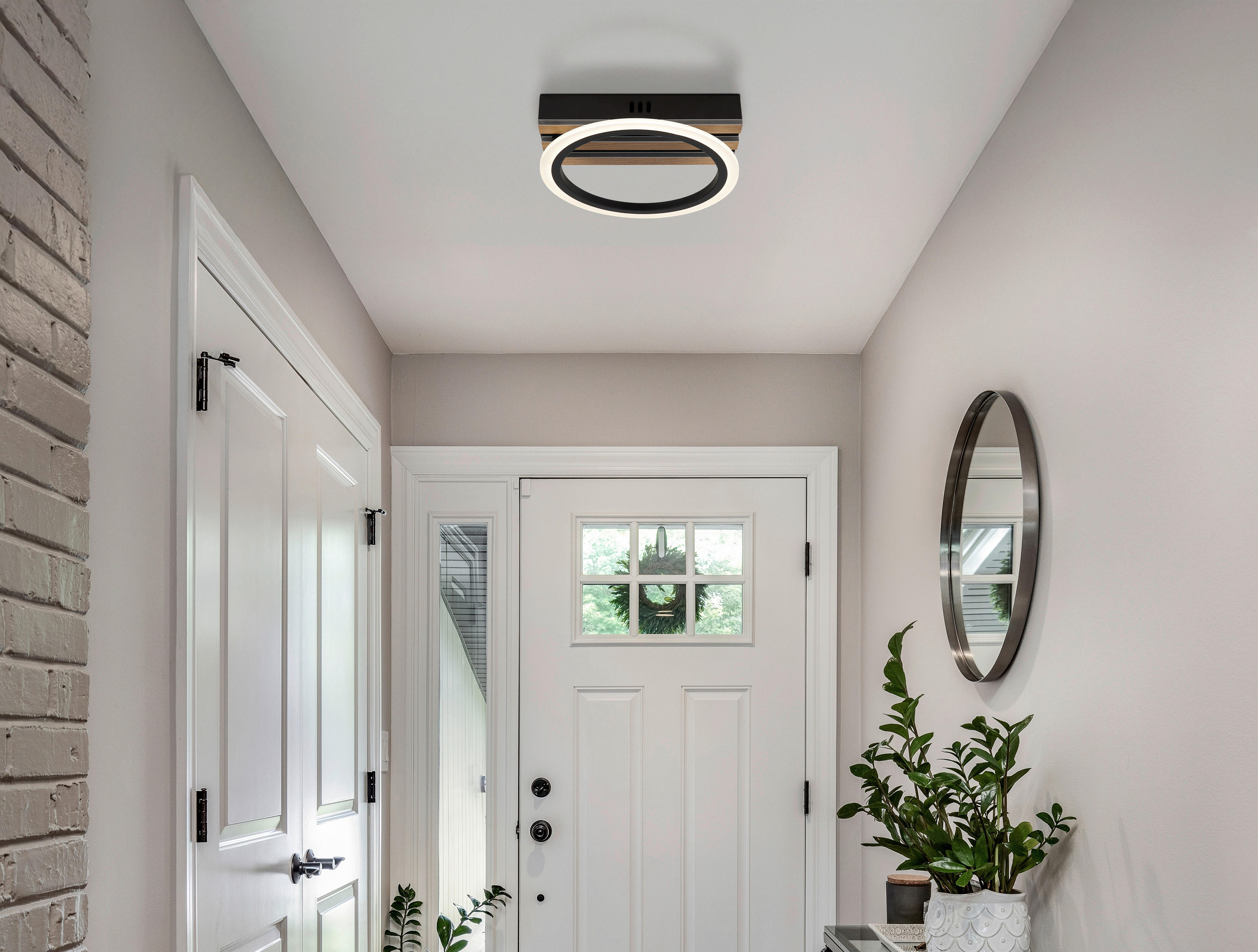 GLOBO Deckenventilator Deckenleuchte-Blevins - schwarz (30,00/30,00/12,00cm) - GLOBO