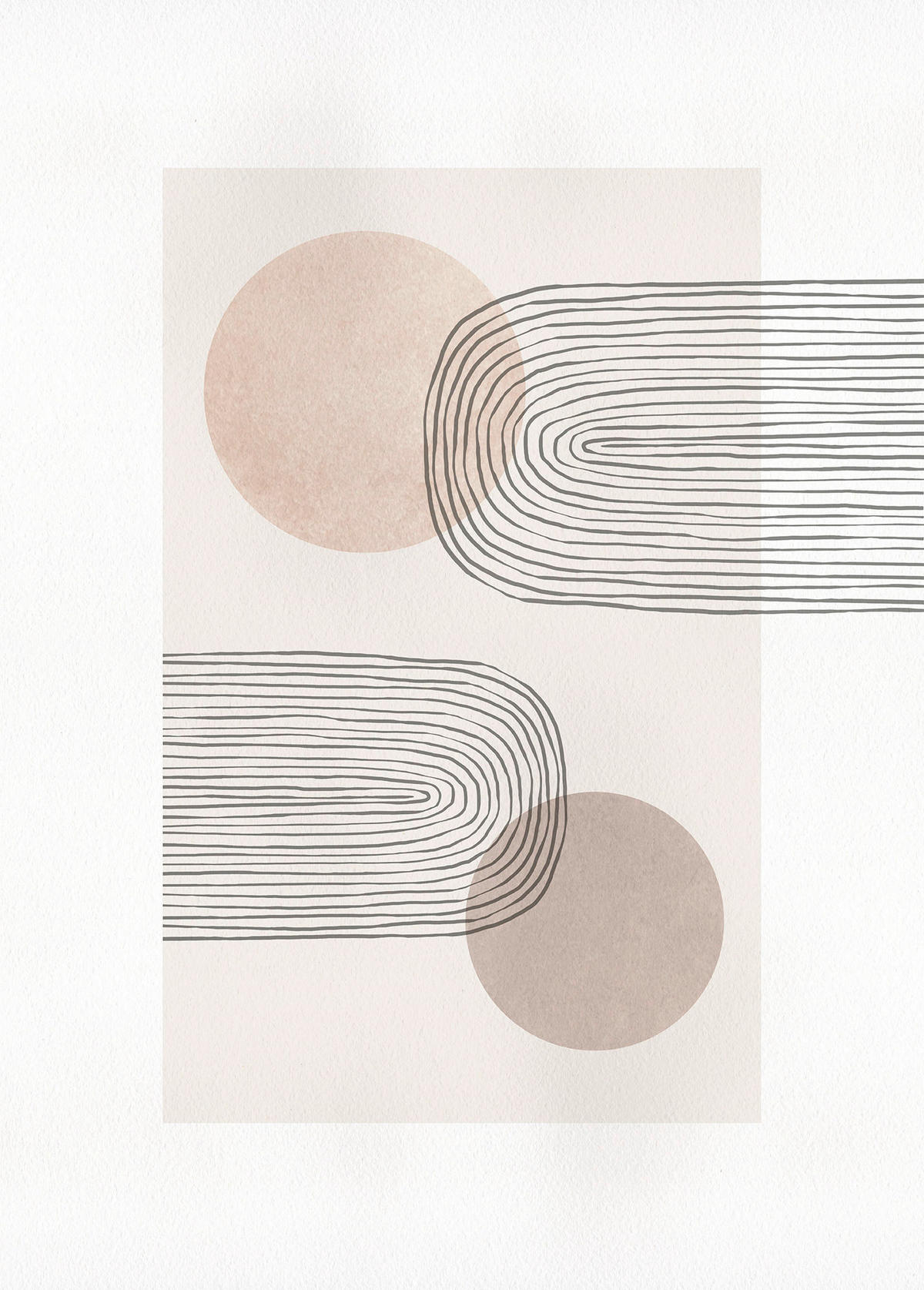 Komar Poster Line Art Rainbow Abstrakt B/L: ca. 50x70 cm Line Art Rainbow - (50,00/70,00cm) - Komar
