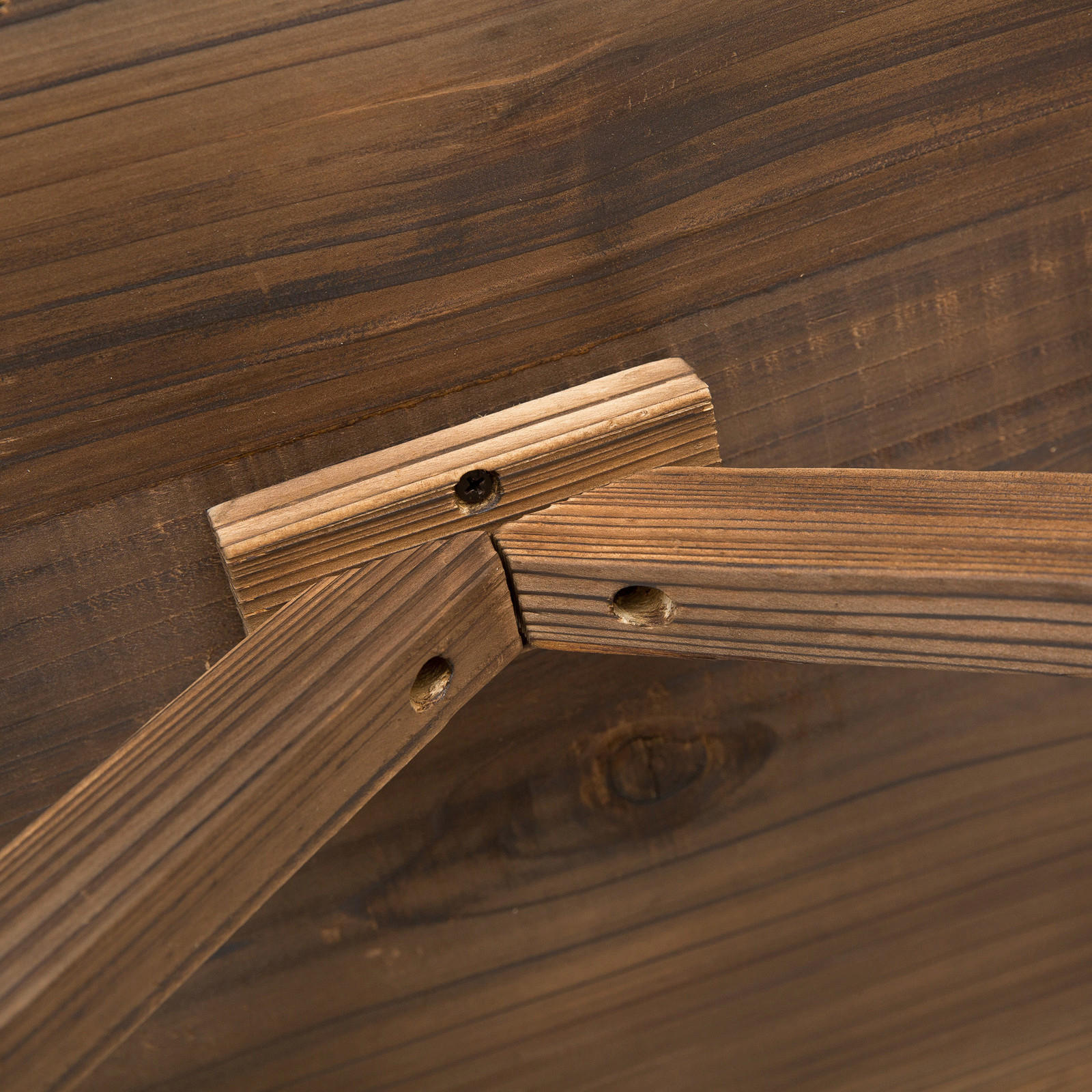 Outsunny Gartentisch natur Holz B/H/L: c...