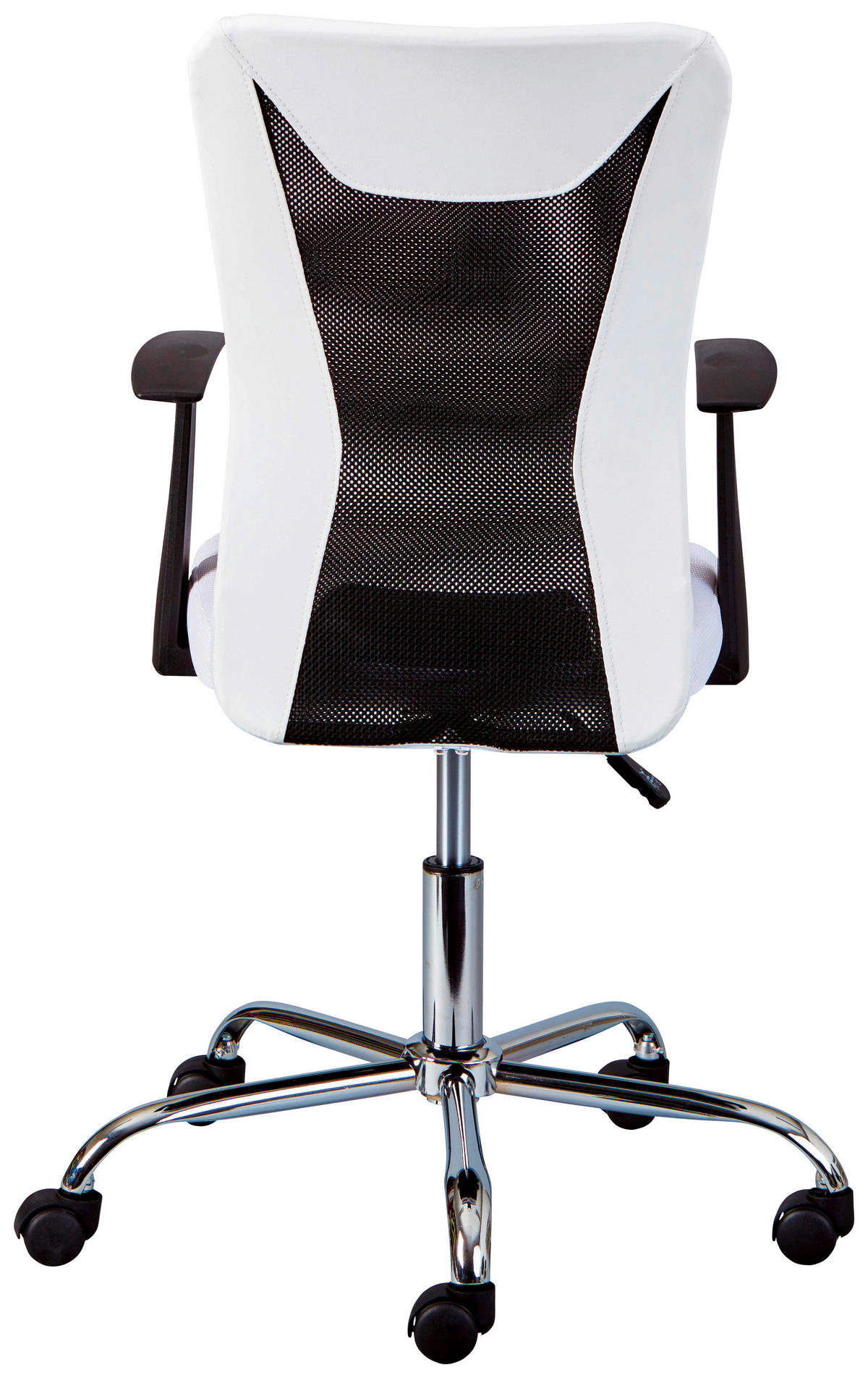 Drehstuhl Donny weiß schwarz Kunstleder Netzstoff Donny - weiß/schwarz (55,00/85,00/54,50cm) - Inter Link