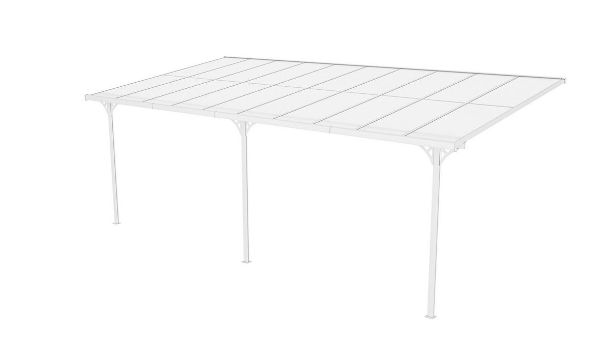 Westmann Terrassenüberdachung Bruce weiß Aluminium B/H/L: ca. 617x270x300 cm Bruce - weiß (300,00/617,00/270,00cm) - Westmann