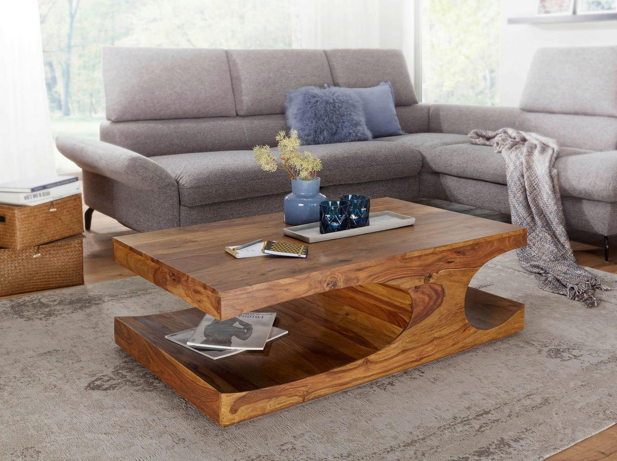 Couchtisch braun B/H/T: ca. 118x38x70 cm Couchtisch - braun (118,00/38,00/70,00cm) - Wohnling