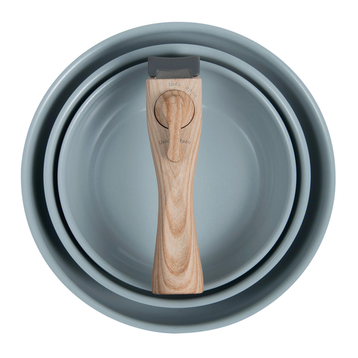 BERGNER Pfannenset CLICK & COOK silber Aluminium CLICK & COOK - silber (33,50/31,50/5,50cm) - BERGNER