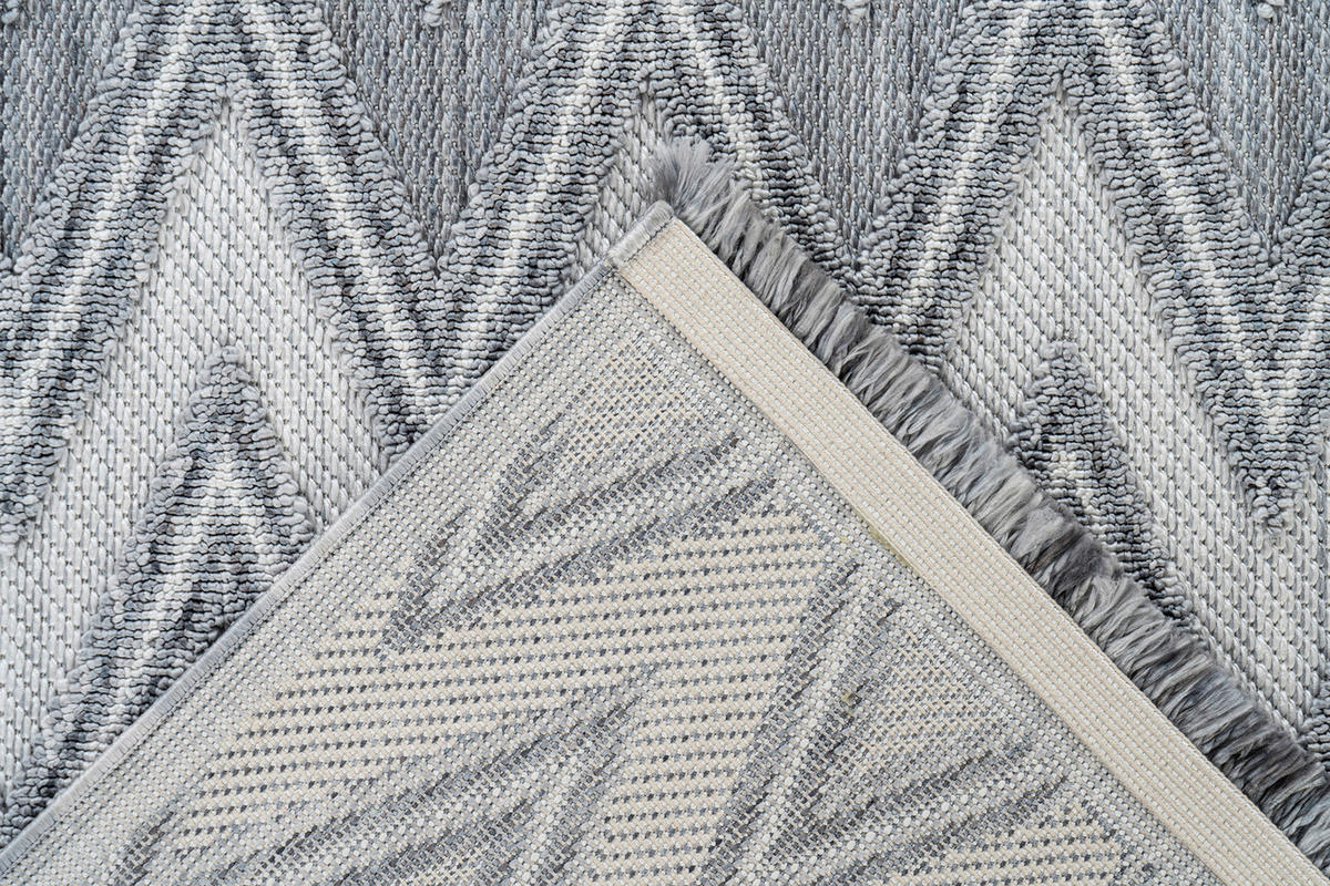 360Living Teppich Sarai weiß B/L: ca. 80x150 cm Sarai - weiß/grau (80,00/150,00cm) - 360Living
