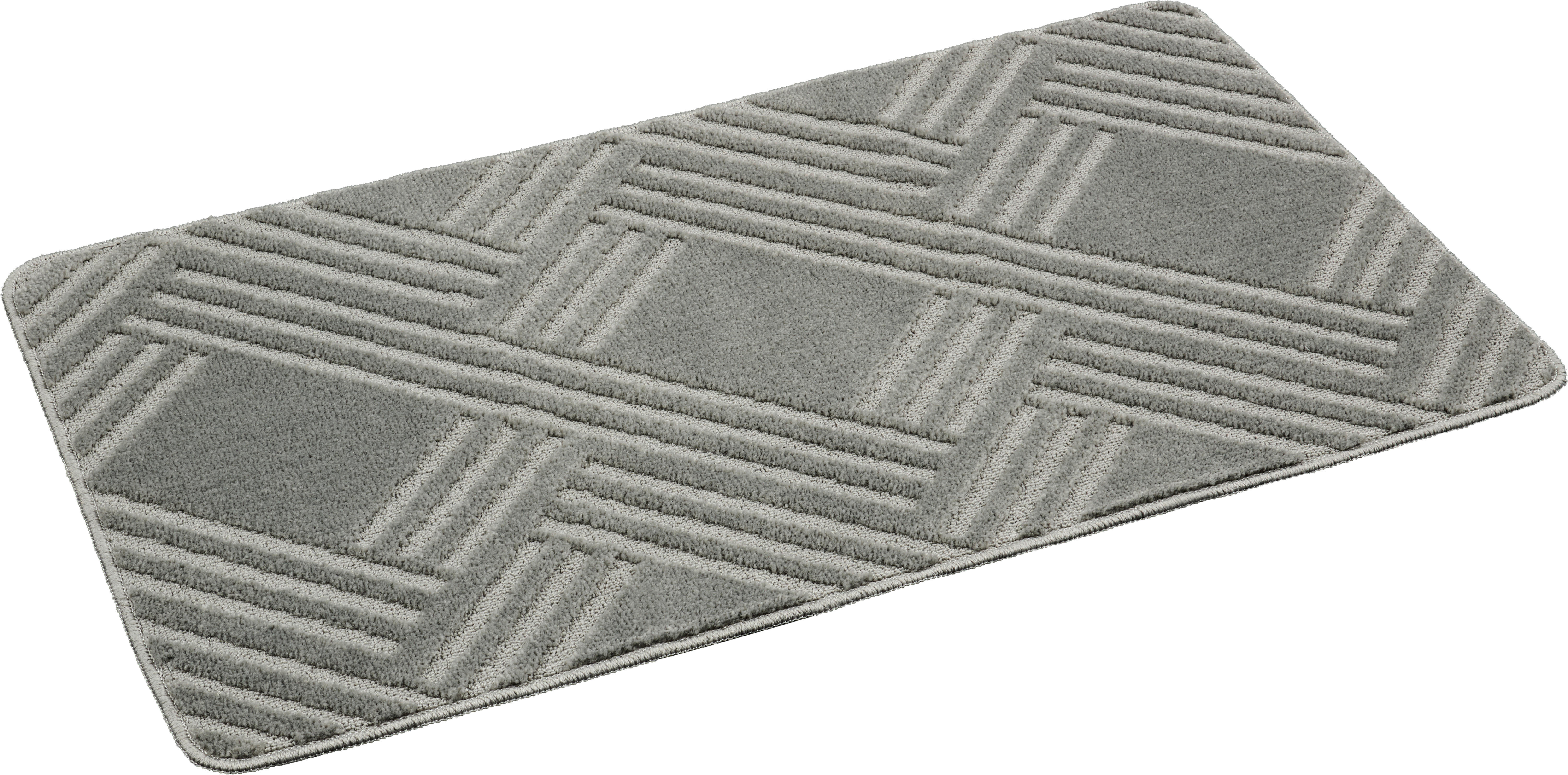 Badematte Badematte_Raute 70x120cm - grau (70,00/120,00cm) - POCOline