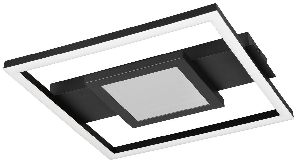 Reality LED-Deckenleuchte mattschwarz Metall B/H/D: ca. 35x5x33 cm LED-Deckenleuchte_Wheeler - mattschwarz (33,00/5,00cm) - Reality