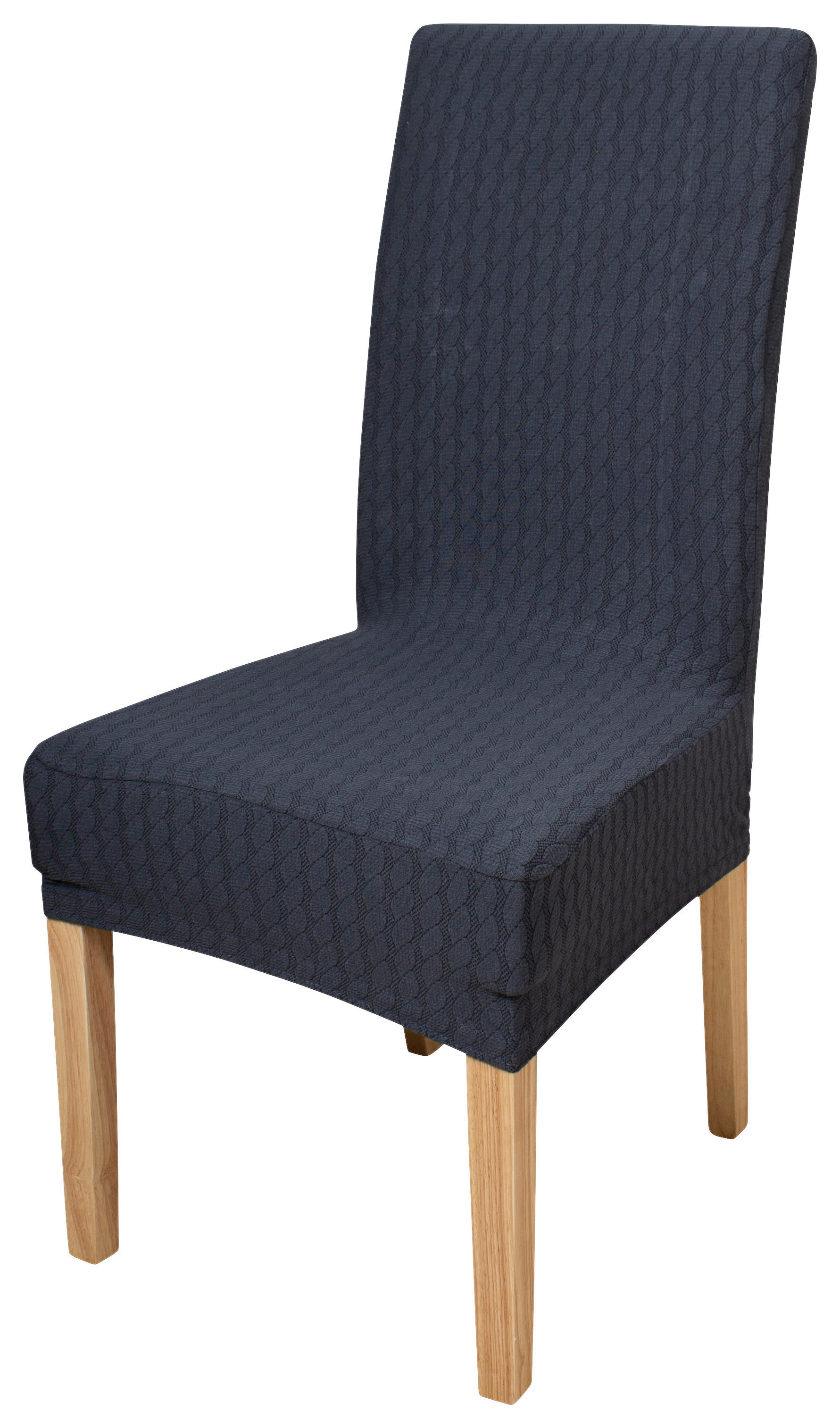 Stuhlhusse Stuhlhusse_Stretch_Zopf 40x45x65 - anthrazit (40,00/45,00/65,00cm) - Home Edition