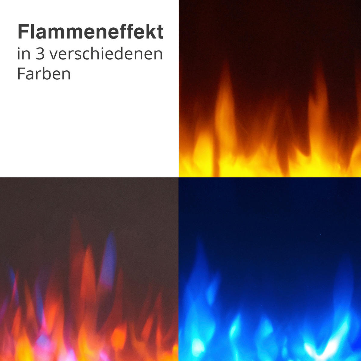 Balderia Einbaukamin Fiamma schwarz B/H/T: ca. 103x14,5x51,5 cm Elekt.-Kamin Fiamma 40" EF172D - schwarz (103,00/14,50/51,50cm) - Balderia