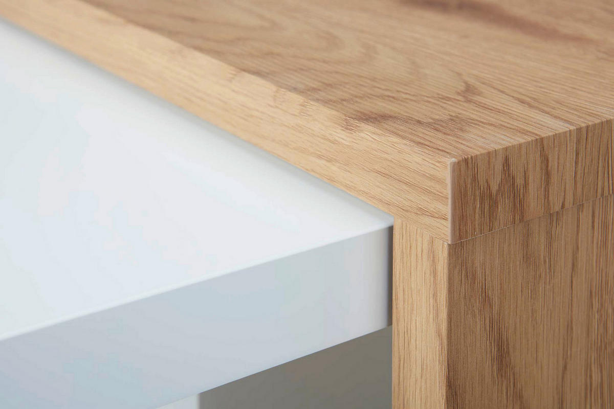 Inter Link Couchtisch Joliet weiß Eiche Wild B/H/T: ca. 110x45x66 cm Joliet - Eiche/weiß (110,00/45,00/66,00cm) - Inter Link