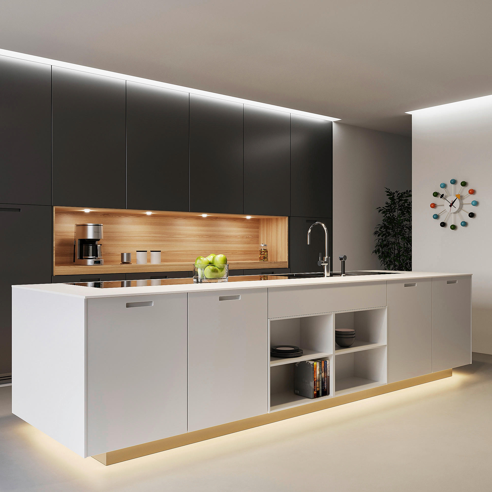 Lichtband schwarz Kunststoff B/L: ca. 1x500 cm LED-Lichtband_Chip - schwarz (1,00/500,00cm)