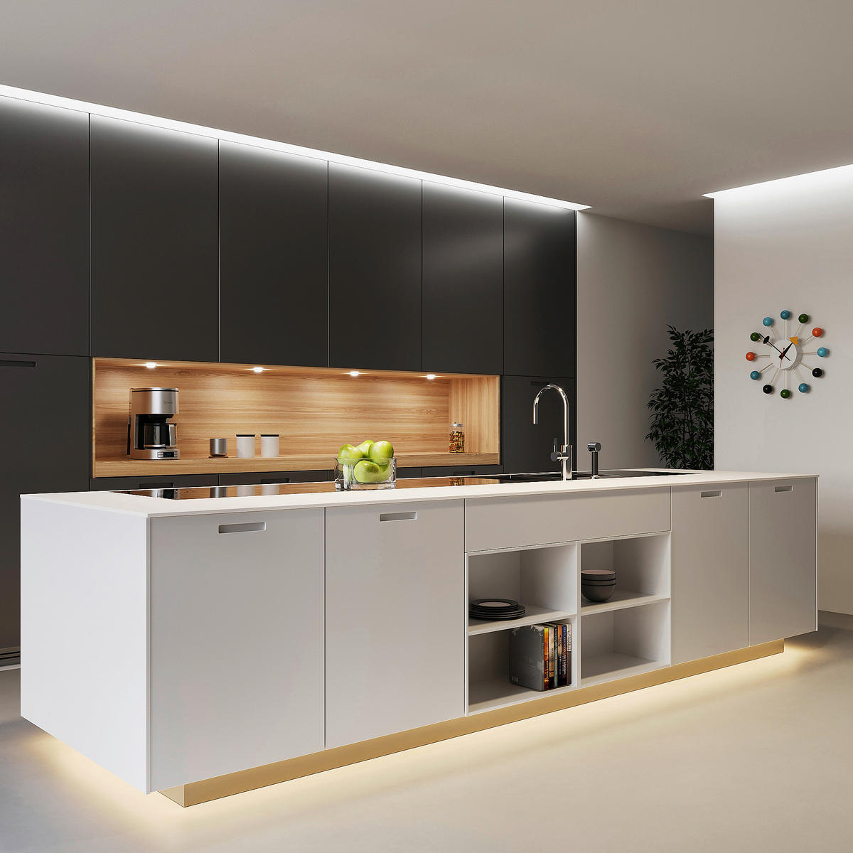 Lichtband schwarz Kunststoff B/L: ca. 1x500 cm LED-Lichtband_Chip - schwarz (1,00/500,00cm)