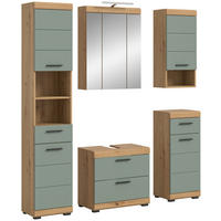 Badezimmer-Set Scout Eiche Artisan Nachbildung salbei Nachbildung B/H/T: ca. 164x191x37 cm Scout - Eiche/salbei (164,00/191,00/37,00cm) - xonox.home