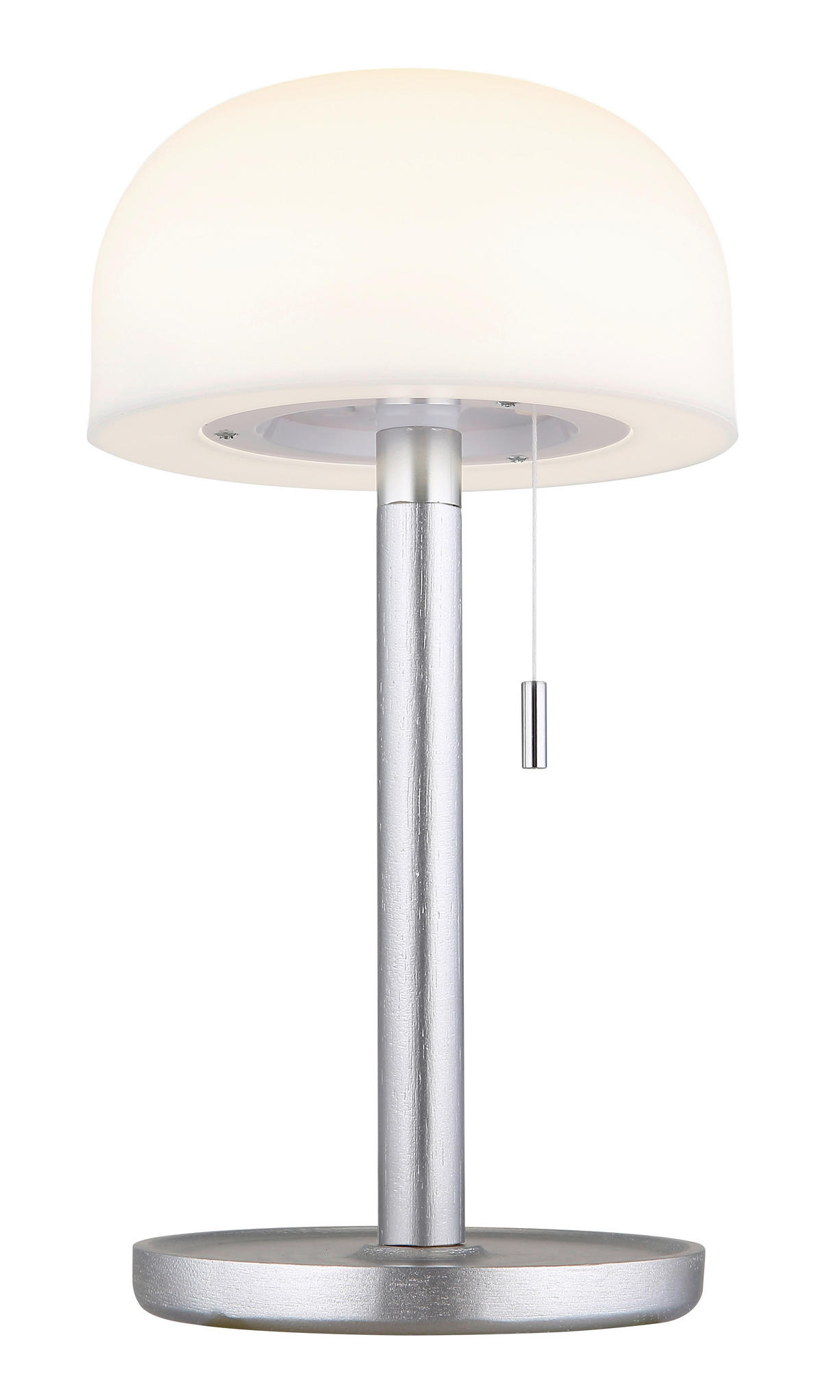 GLOBO LED-Tischleuchte NORMAN 21016N weiß Opal silber Bambus Kunststoff H/D: ca. 28x15 cm 1 Brennstellen NORMAN - weiß/Opal (15,00/28,00cm) - GLOBO