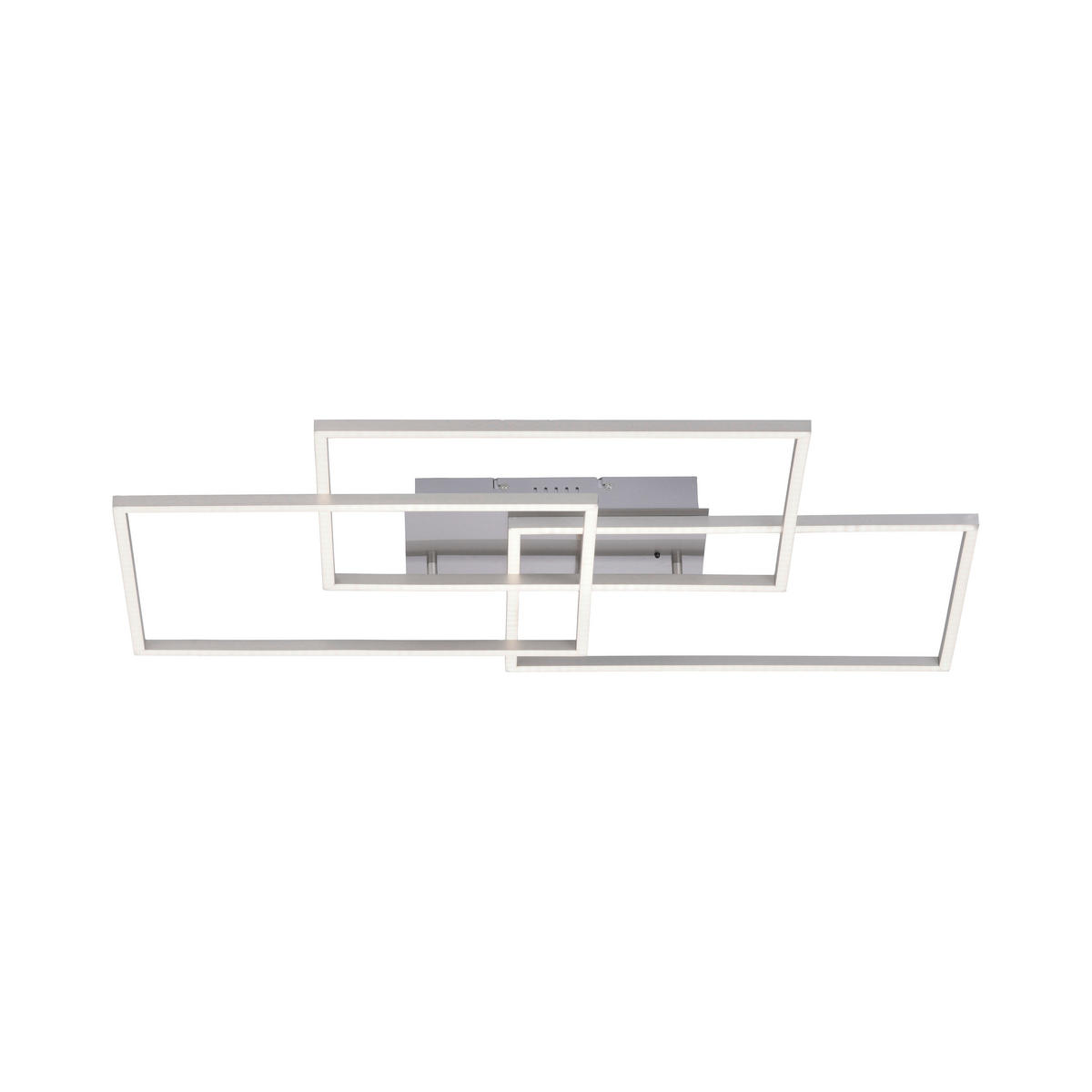 Just Light LED-Deckenleuchte IVEN 14150-55 stahlfarbig Aluminium Kunststoff B/H/T: ca. 50x8x82 cm 3 Brennstellen IVEN - stahlfarbig (50,00/8,00/82,00cm) - Just Light