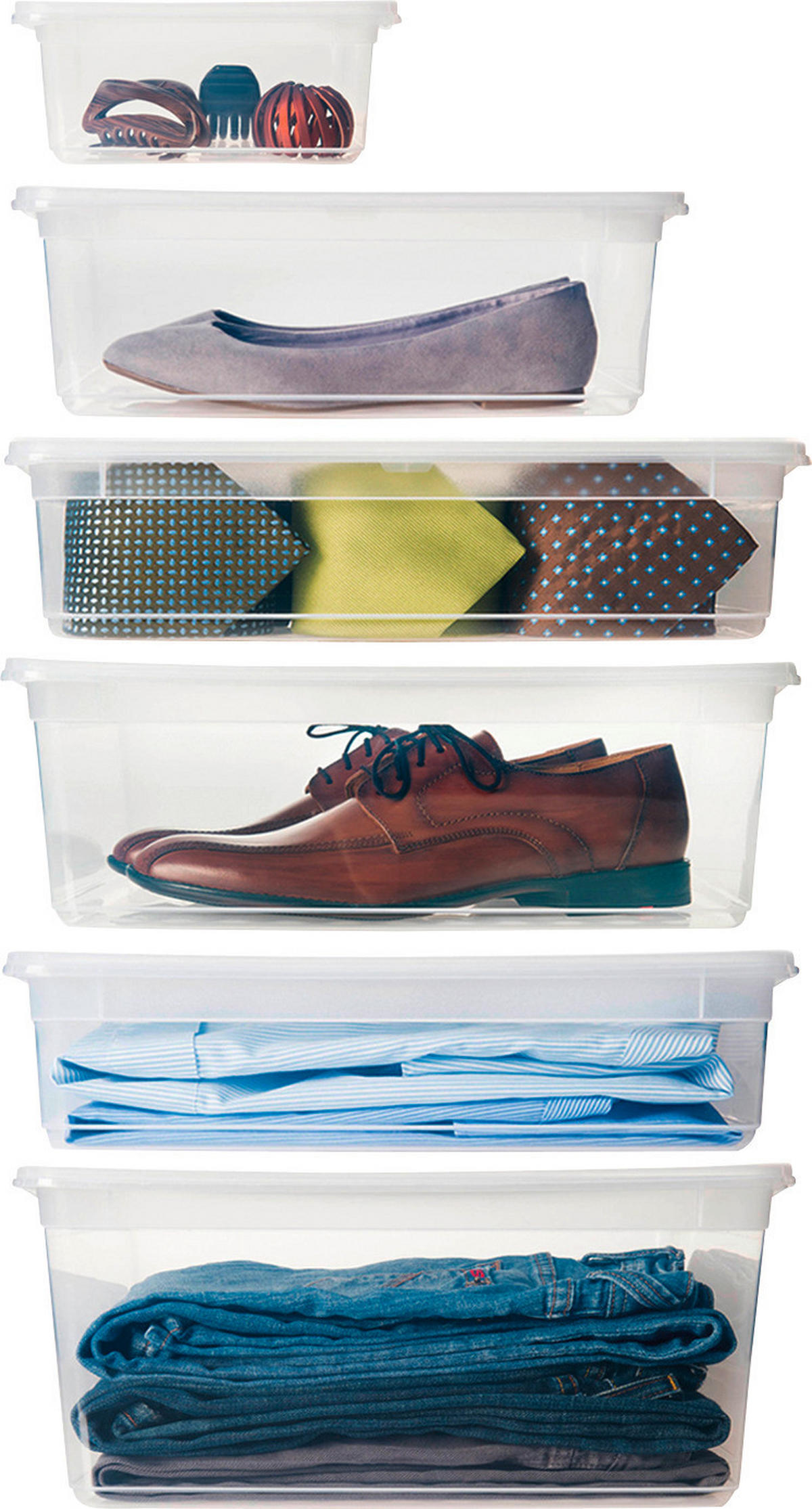 keeeper Box-Basixxset transparent B/H/L: ca. 33,5x25x39 cm Box-Basixxset_bea_8tlg. - transparent (39,00/33,50/25,00cm) - keeeper