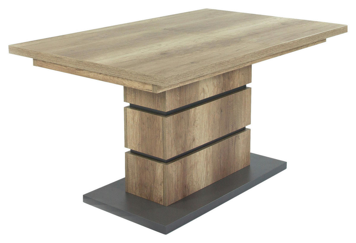 Tisch BEA Eiche Artisan Nachbildung anthrazit B/H/T: ca. 140x75x86 cm BEA - Eiche/anthrazit (140,00/75,00/86,00cm) - byLIVING