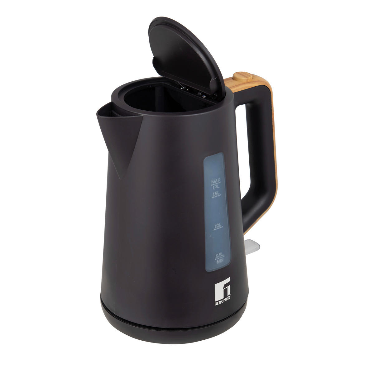 BERGNER Wasserkocher OLIVAR - schwarz (22,00/17,00/24,00cm) - BERGNER