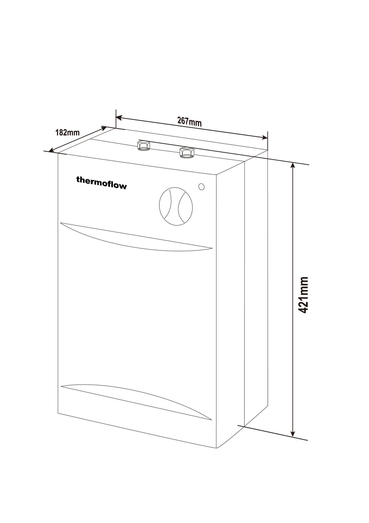 Respekta Untertischspeicher-Set Thermoflow weiß B/H/T: ca. 27,5x49,5x18,5 cm Thermoflow - weiß (27,50/49,50/18,50cm) - Respekta