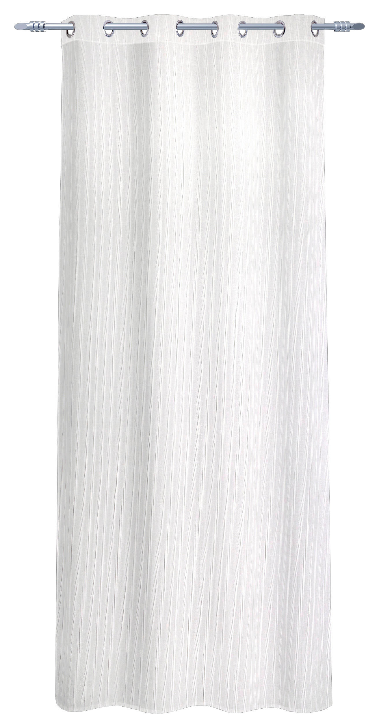 Ösenvorhang Crash weiß B/L: ca. 135x245 cm Crash - weiß (135,00/245,00cm)