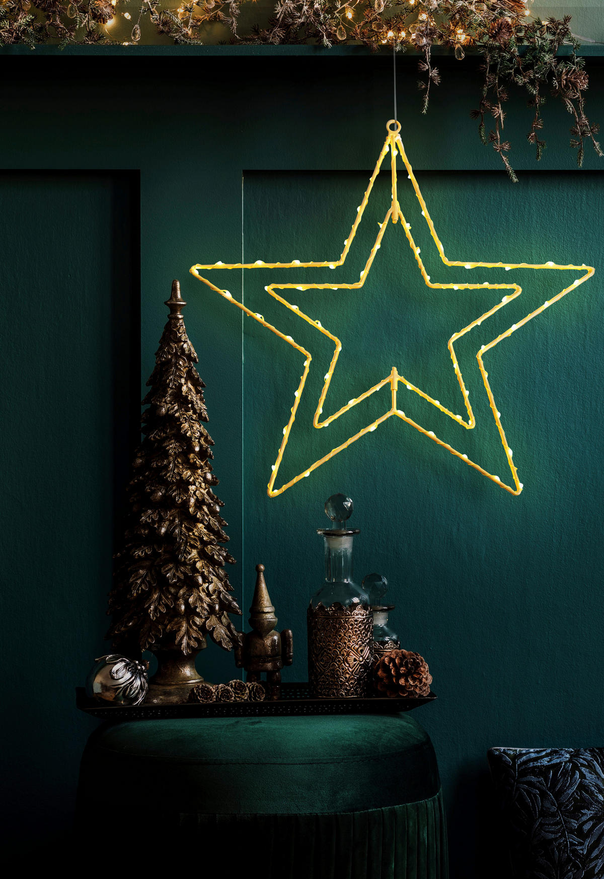 Näve Leuchten LED-Dekoartikel LED Weihnachtsartikel STERN - gold (40,00/40,00/40,00cm) - Näve Leuchten