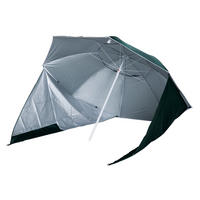 Outsunny Strandschirm-/Strandzelt 2in1 dunkelgrün Metall H/D: ca. 222x210 cm Strandschirm Strandzelt 2in1 - weiß/dunkelgrün (210,00/222,00cm) - Outsunny