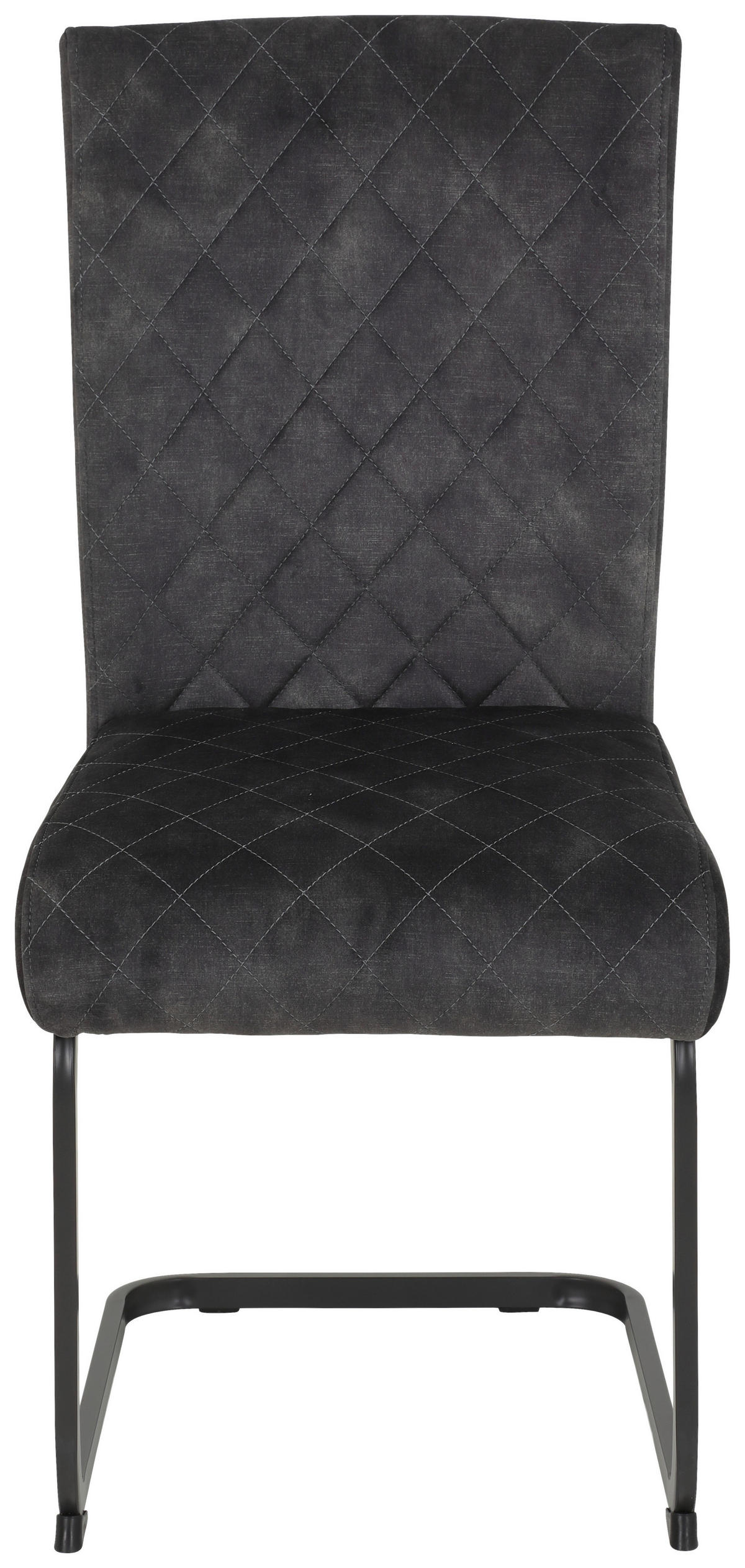 Schwingstuhl Rachel I, 4er-Set anthrazit Microfaser B/H/T: ca. 46x96x60 cm Rachel I, 4er-Set - anthrazit (46,00/96,00/60,00cm) - Hela