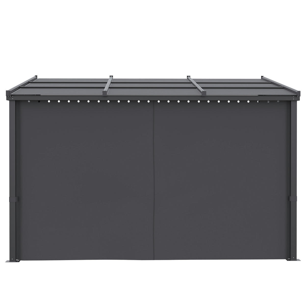 Outsunny Pergola mit Schiebeelementen grau Polyester B/H/L: ca. 255x242x365 cm Pergola_mit_Schiebeelementen - grau (365,00/255,00/242,00cm) - Outsunny