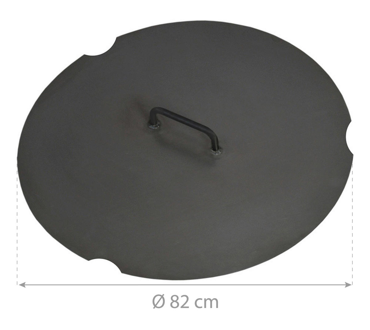 CookKing Deckel für Feuerschale schwarz Stahl B/T: ca. 82x82 cm Deckel_für_Feuerschale - schwarz (82,00/82,00cm) - CookKing