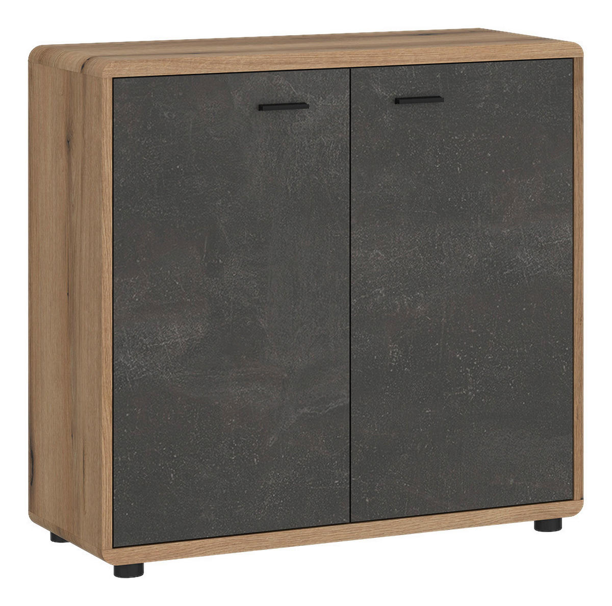 Kommode Fontana Eiche Evoke Coast Nachbildung Beton dunkel Optik B/H/T: ca. 89x87x40 cm Fontana - Eiche/Beton (89,00/87,00/40,00cm)