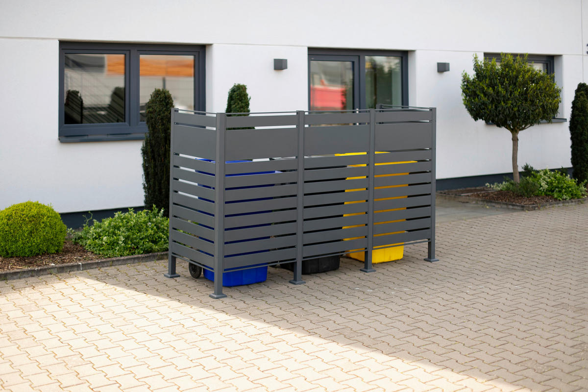 Westmann MülltonnenverkleidungBox Planum Box Planum - anthrazit (90,00/250,00/150,00cm) - Westmann