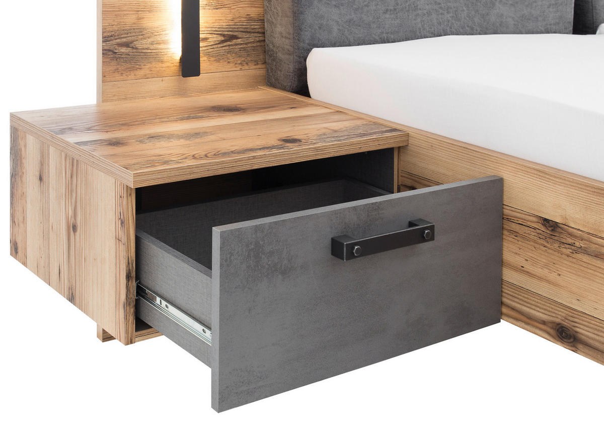 Bettanlage Dover Alpin Lodge Nachbildung Betonoxid Optik B/H/T: ca. 289,4x96,3x215,5 cm Dover - Alpin Lodge (289,40/96,30/215,50cm)