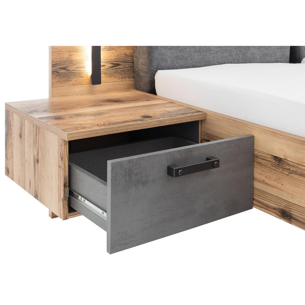 Thumbnail - Bettanlage Dover Alpin Lodge Nachbildung Betonoxid Optik B/H/T: ca. 289,4x96,3x215,5 cm