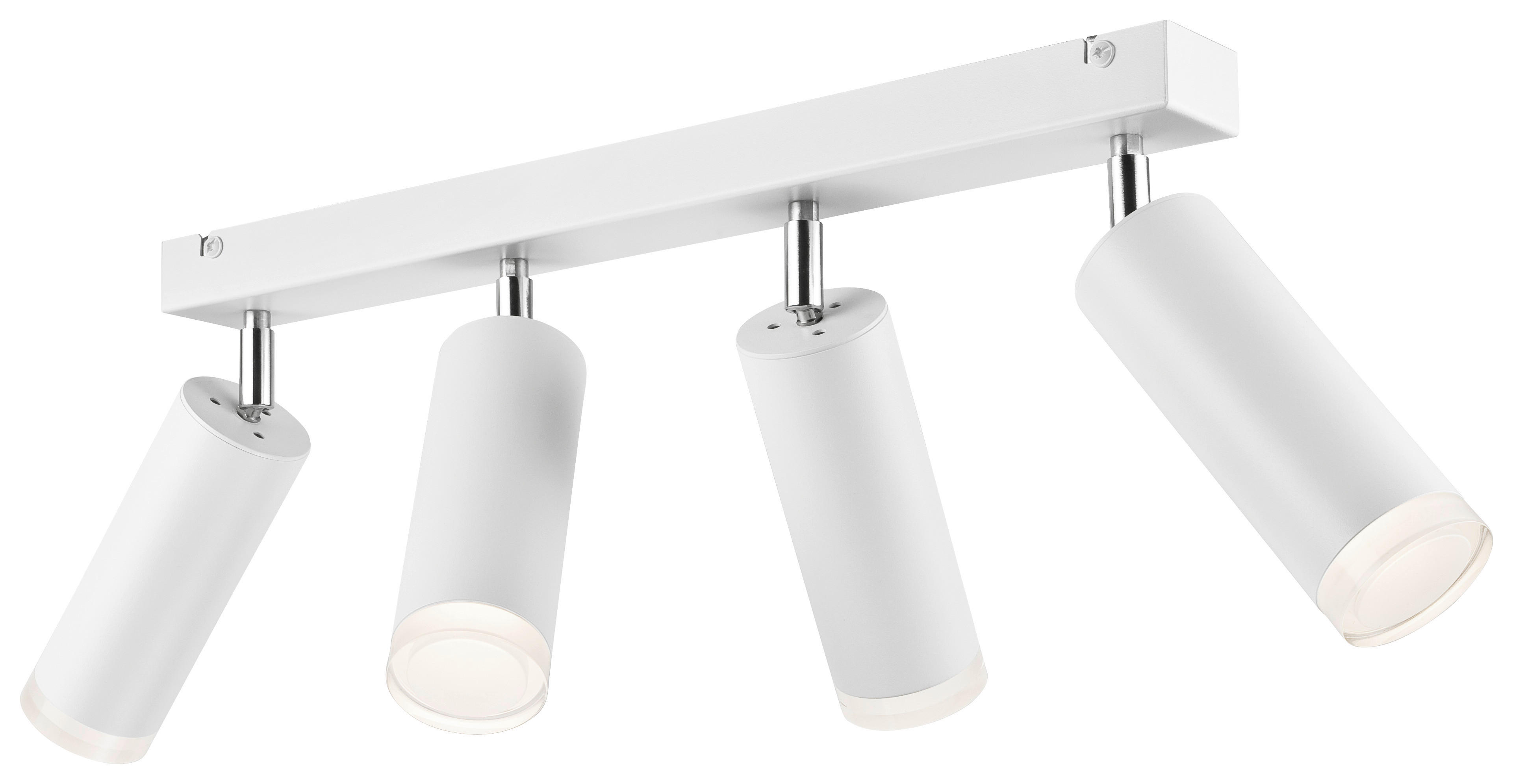 Lamkur Hängeleuchte weiß Acryl Aluminium Stahl B/H/L: ca. 25x30x70 cm E27 4 Brennstellen Felix - weiß (70,00/25,00/30,00cm) - Lamkur