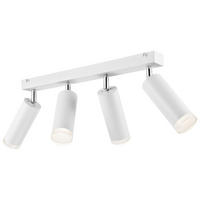 Lamkur Hängeleuchte weiß Acryl Aluminium Stahl B/H/L: ca. 25x30x70 cm E27 4 Brennstellen Felix - weiß (70,00/25,00/30,00cm) - Lamkur