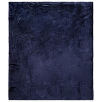 Wohndecke Polysamt blau Polyester B/L: ca. 160x180 cm Wohndecke 160x180 - blau (160,00/180,00cm) - Happiness