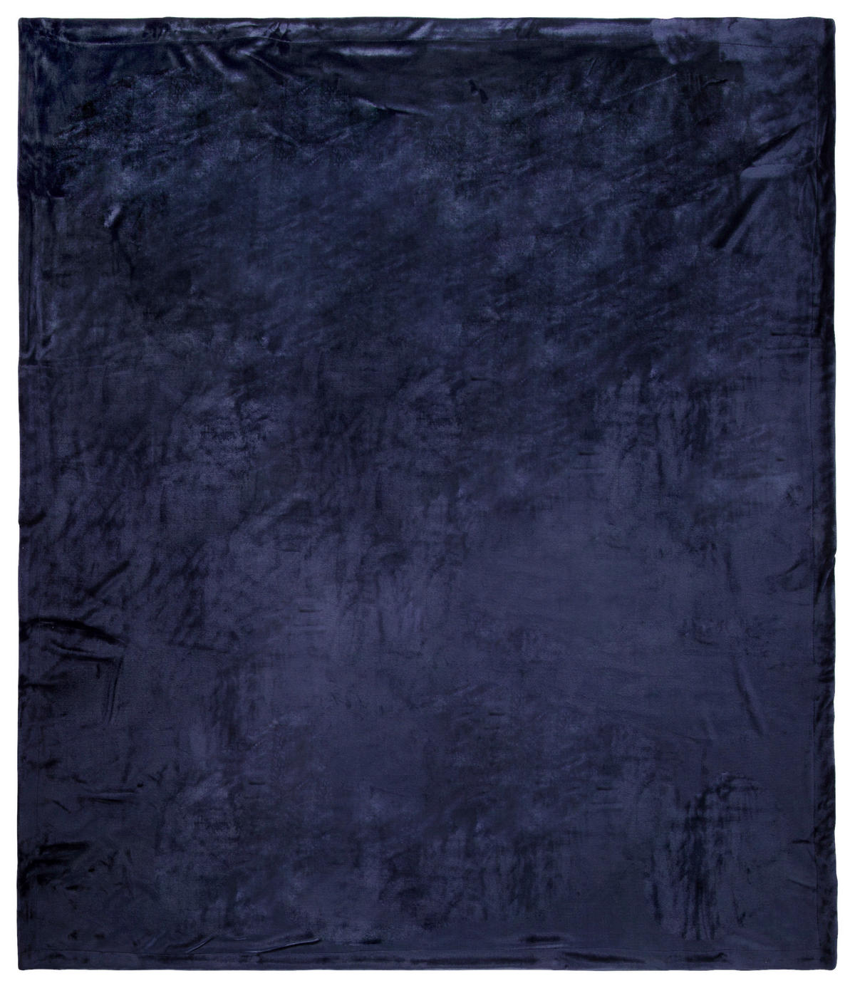 Wohndecke Polysamt blau Polyester B/L: ca. 160x180 cm Wohndecke 160x180 - blau (160,00/180,00cm) - Happiness