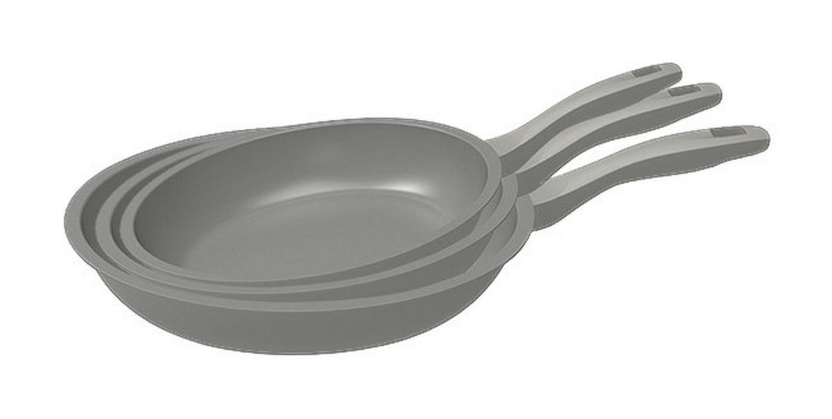 MICHELINO Bratpfannenset Alythia grau Aluminium Alythia - grau - MICHELINO
