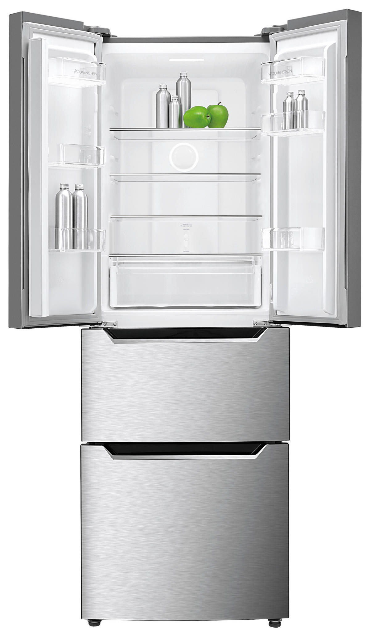 Wolkenstein Kühl-/Gefrierkombination FD351.4A++ Inox B/H/T: ca. 64x186x69 cm Kühl-/Gefrierkombi FD351.4A++ - Inox (64,00/186,00/69,00cm) - Wolkenstein