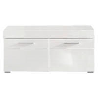 Sitzbank Amanda weiß Hochglanz B/H/T: ca. 91x42x38 cm Amanda - weiß (91,00/42,00/38,00cm) - Trendteam