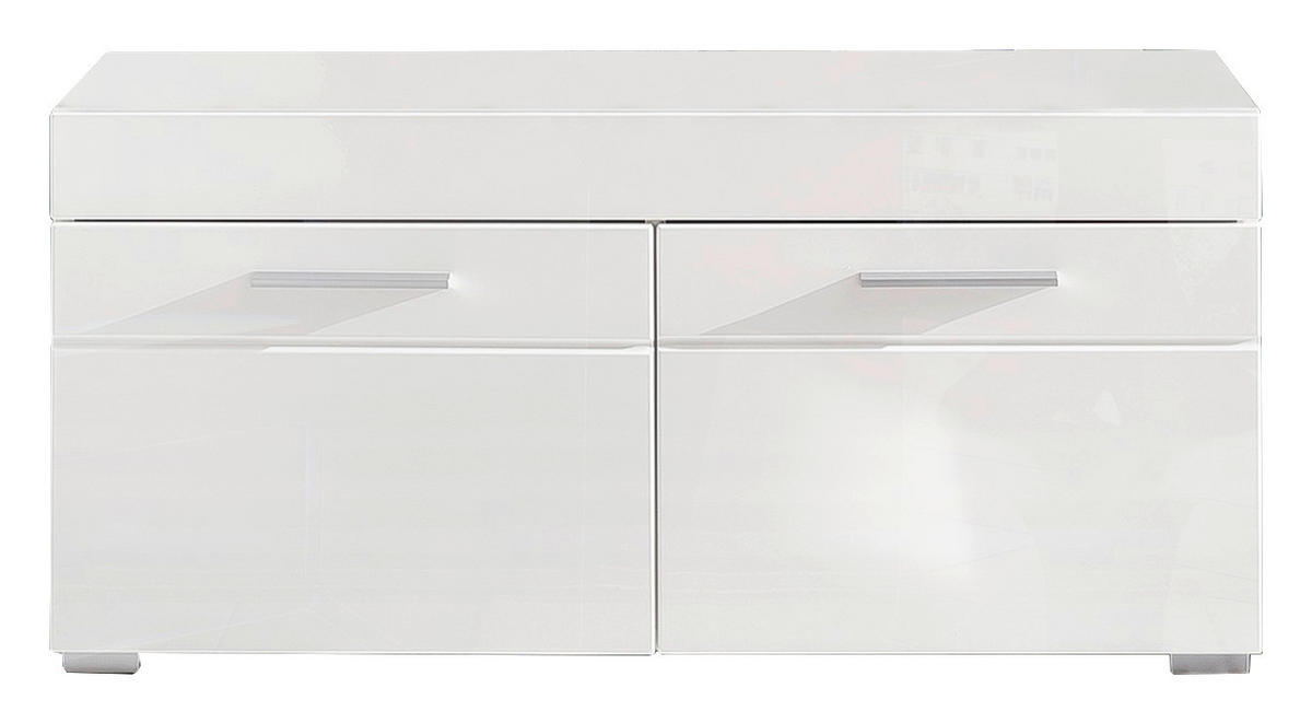 Sitzbank Amanda weiß Hochglanz B/H/T: ca. 91x42x38 cm Amanda - weiß (91,00/42,00/38,00cm) - Trendteam