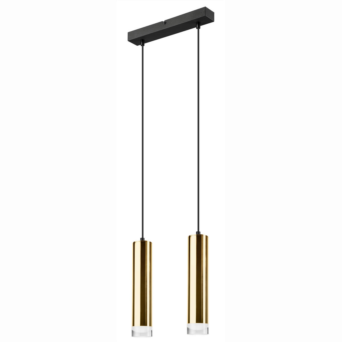 Lamkur Pendelleuchte DIEGO 39572 gold Stahl Aluminium Acryl B/L: ca. 32x99 cm E27 2 Brennstellen Diego - gold (32,00/99,00cm) - Lamkur
