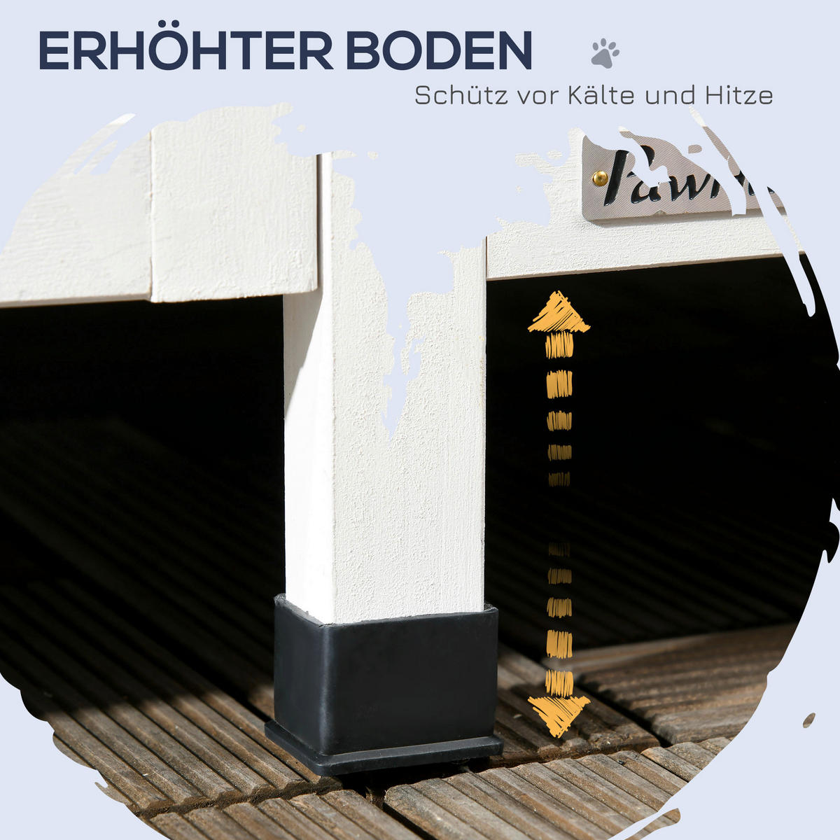 PawHut Katzen-Zubehör grau Edelstahl B/H/L: ca. 65x96x85,5 cm Katzenhaus - grau (85,50/65,00/96,00cm) - PawHut