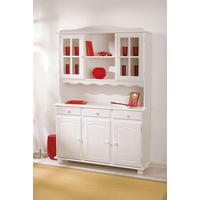 Buffet Siena weiß lackiert Kiefer B/H/T: ca. 130x198x43 cm Siena - weiß (130,00/198,00/43,00cm) - Inter Link