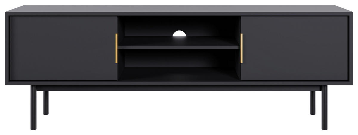 TV-Lowboard VIVA schwarz B/H/T: ca. 154x53,5x39 cm VIVA - schwarz (154,00/53,50/39,00cm) - WIPMEB