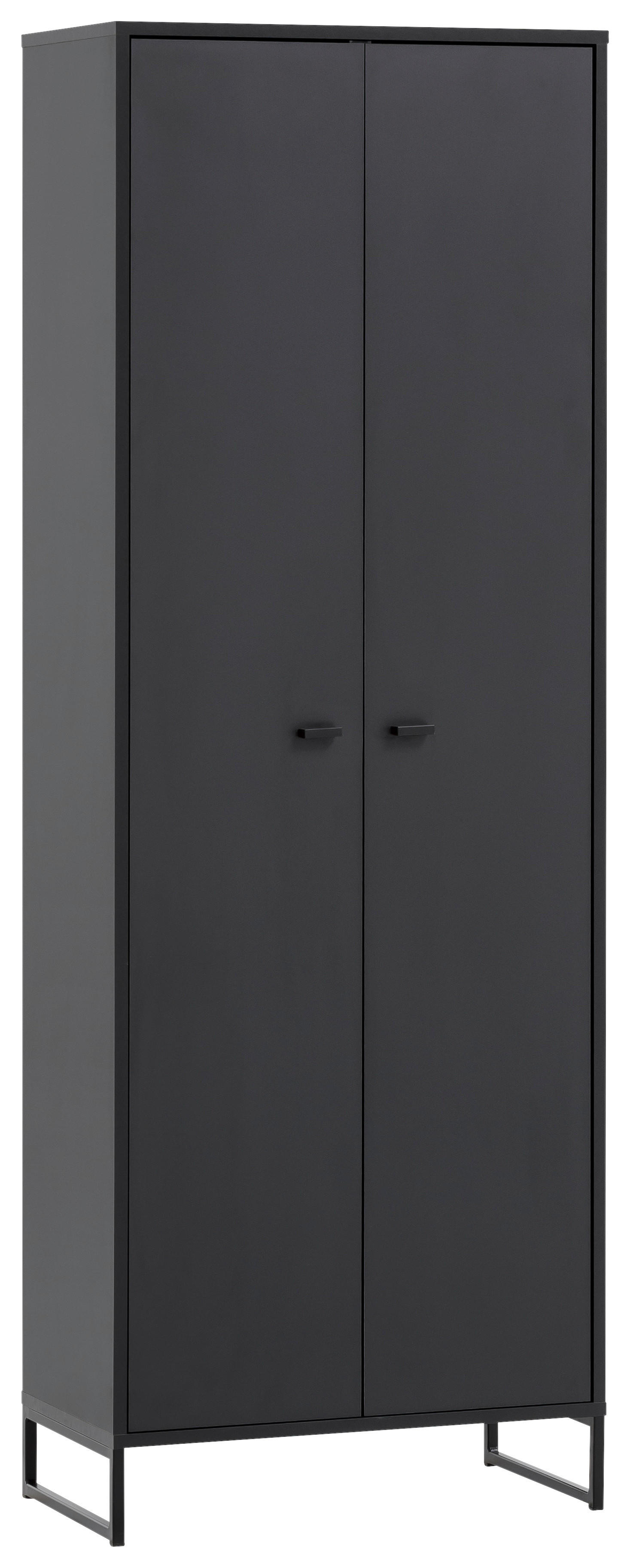 Schuhschrank Janne schwarz matt B/H/T: ca. 60,2x169,7x33 cm Janne - schwarz (60,20/169,70/33,00cm) - Möbelpartner