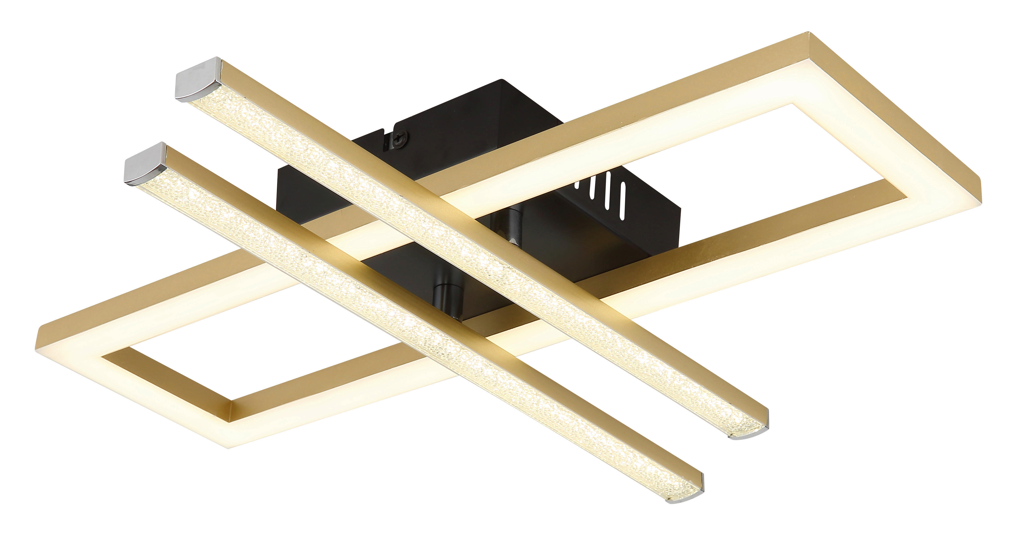 Thumbnail - GLOBO LED-Deckenleuchte schwarz gold Kunststoff B/H/T: ca. 37,5x6,3x40 cm 1 Brennstellen