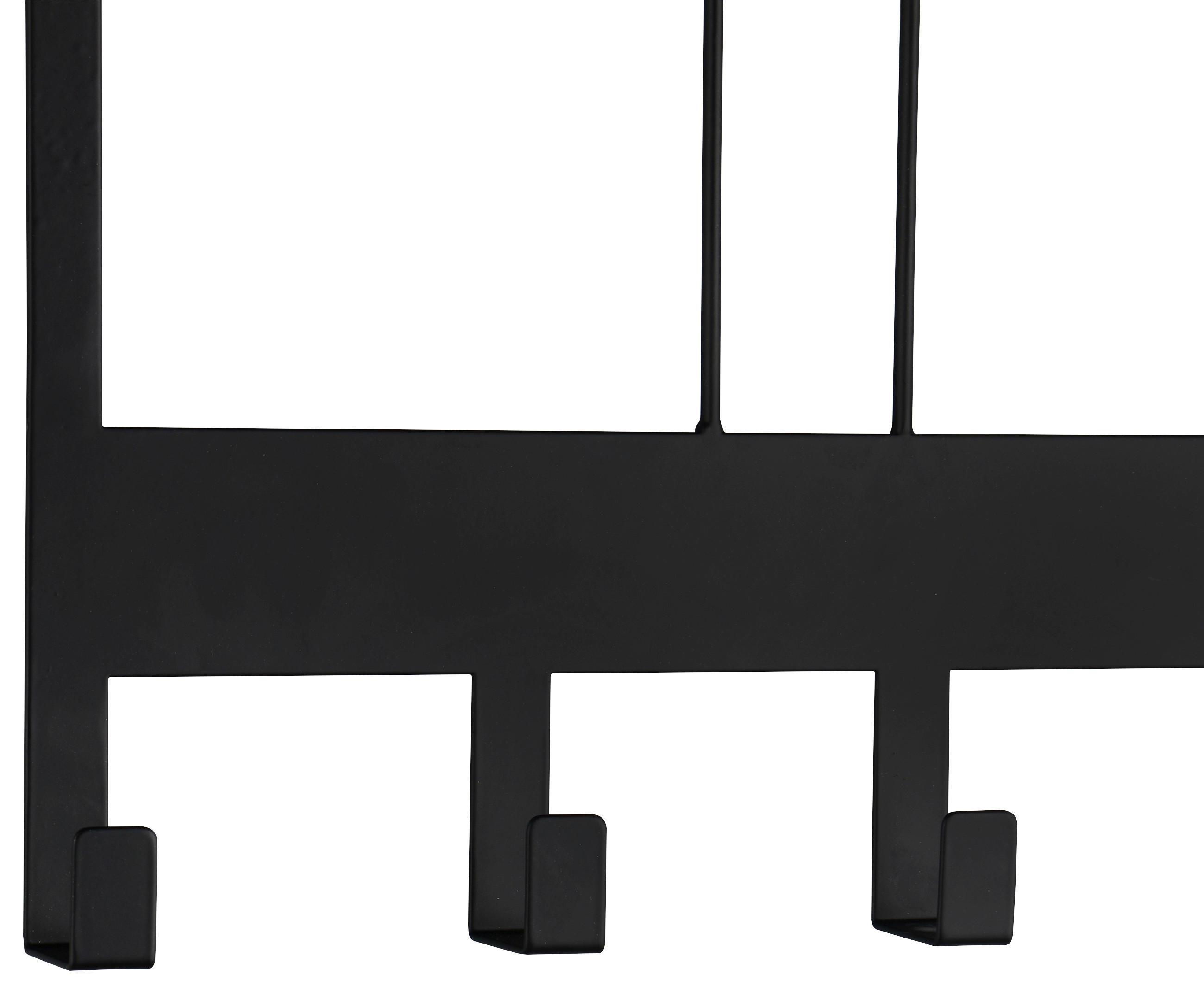 Thumbnail - Türgarderobe Chalotte schwarz Metall B/H/T: ca. 48x33x2 cm