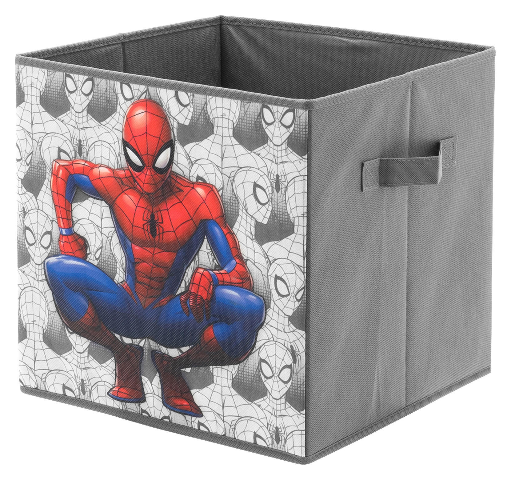 Stoffbox Spiderman grau B/H/T: ca. 32x32x32 cm