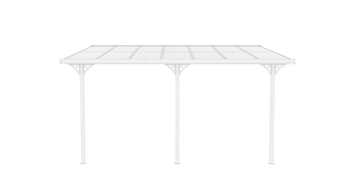 Westmann Terrassenüberdachung Bruce weiß Aluminium B/H/L: ca. 435x270x300 cm Bruce - weiß (300,00/435,00/270,00cm) - Westmann